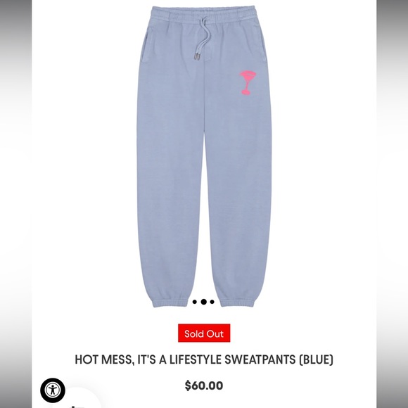 Alix Earle Hot Mess Merch | Blue Sweatpants | XXL - Picture 2 of 5